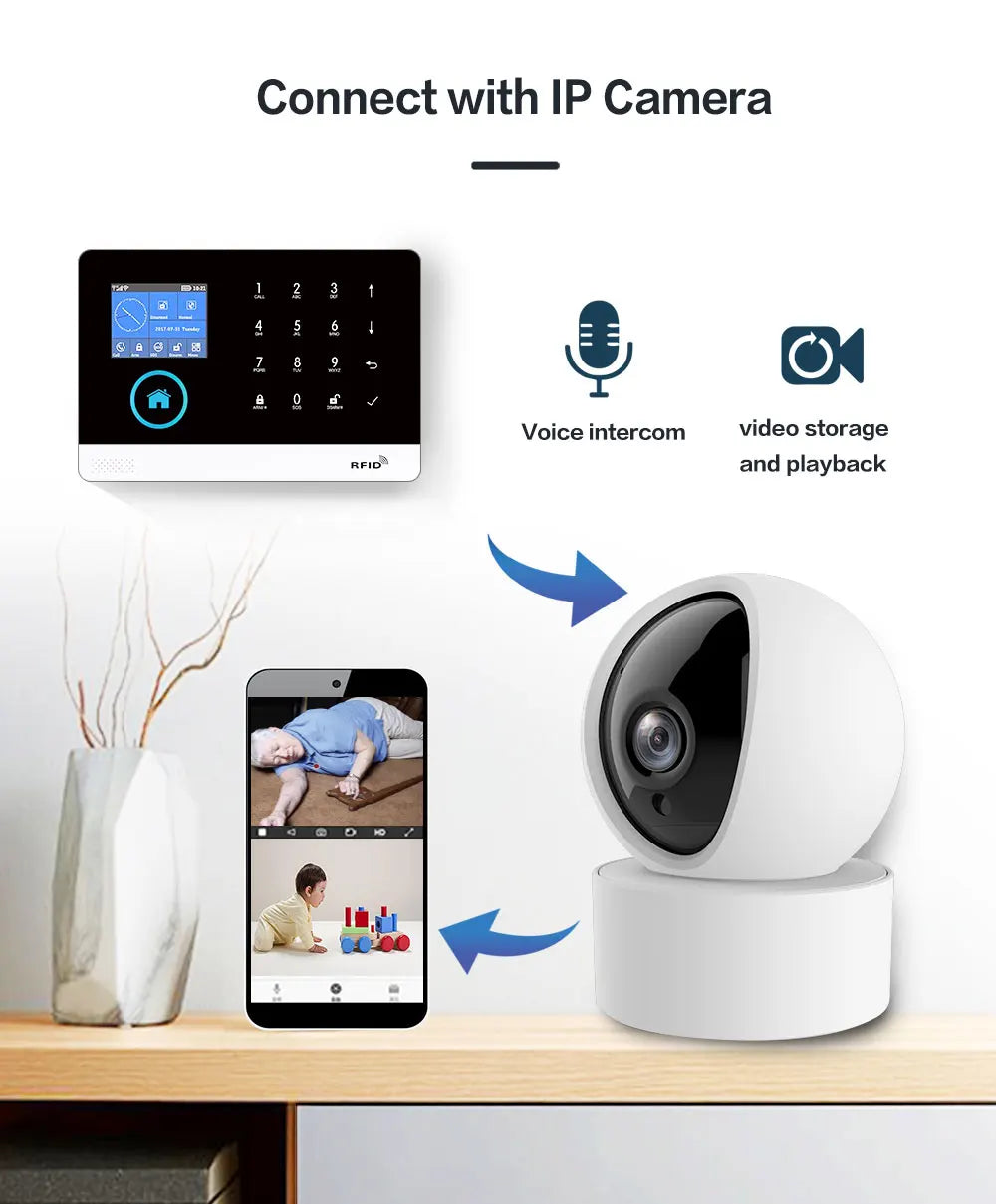 4G WiFi Smart Home Alarm System