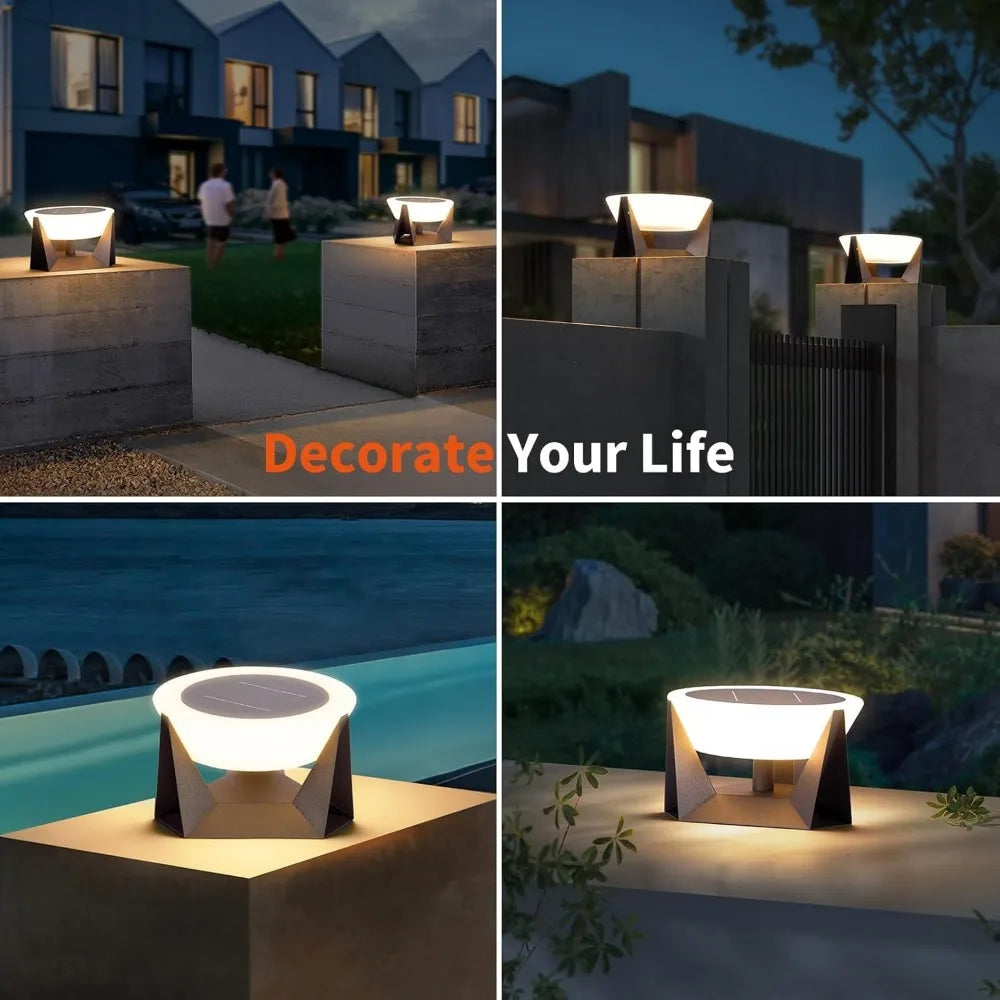 Modern Solar Post Cap Light