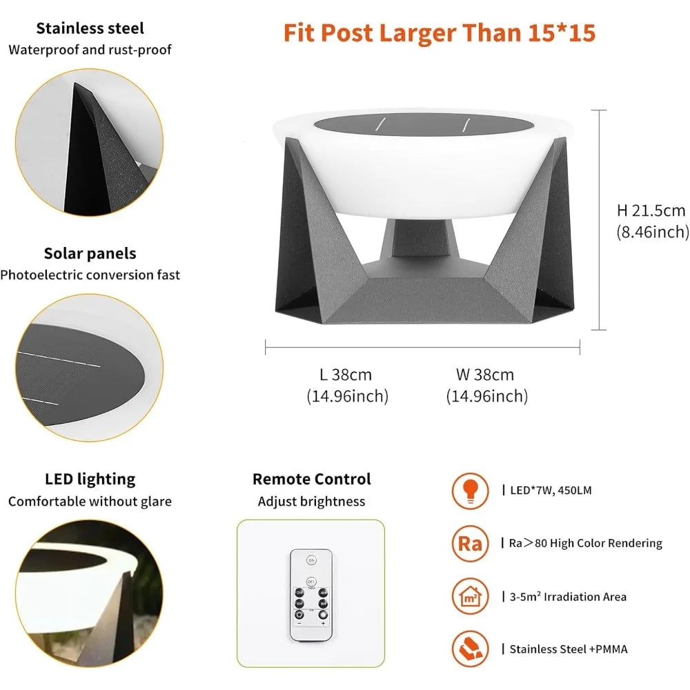 Modern Solar Post Cap Light