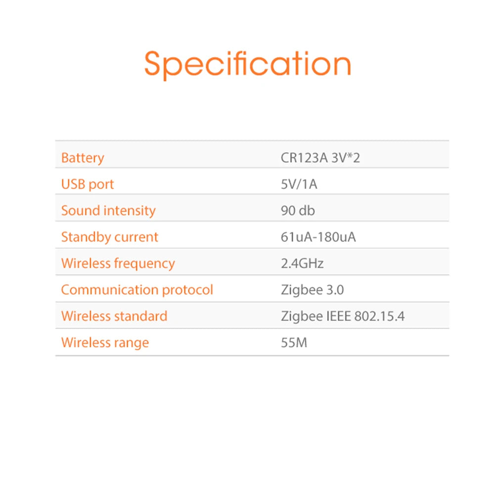 Tuya Zigbee USB Smart Alarm Siren