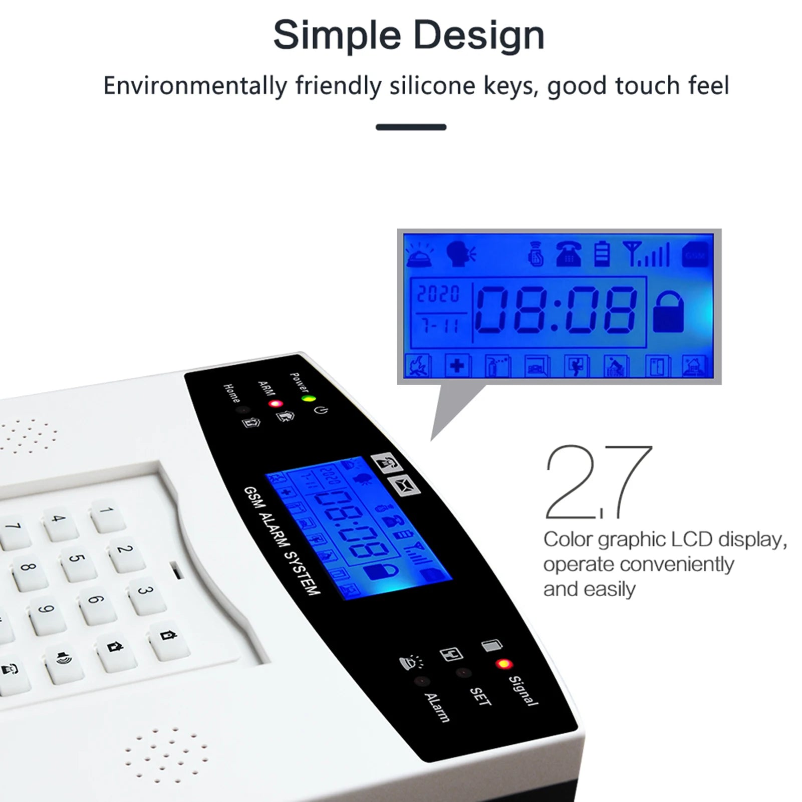 Keypad GSM WiFi Burglar Alarm System