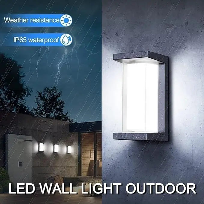 18W Outdoor Black Sconce Lighting Fixtures (6 Pack)