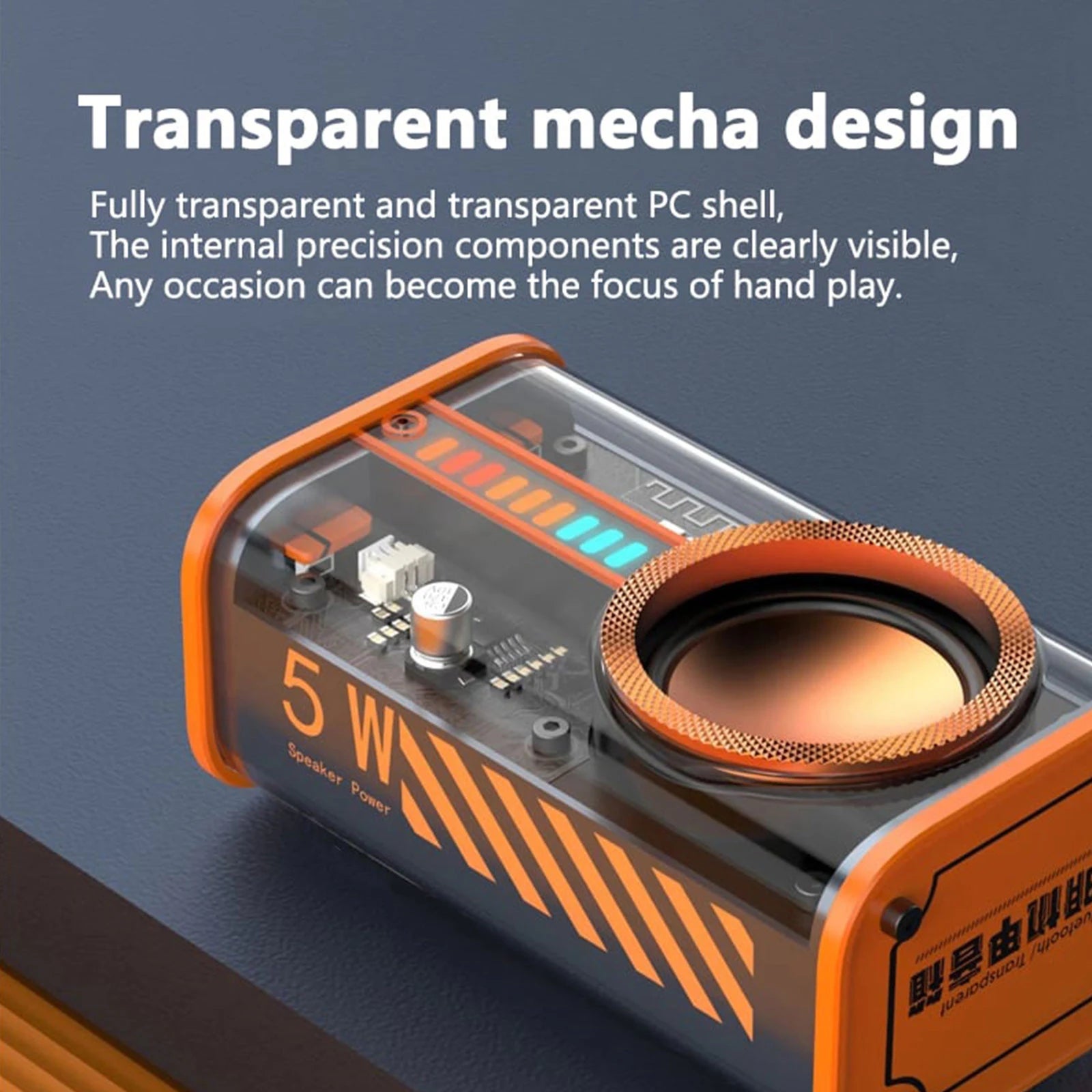 K07 Transparent Mecha Bluetooth Speaker