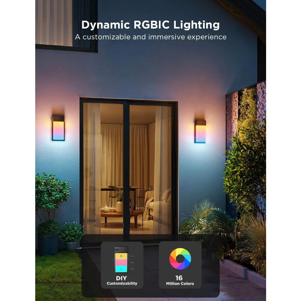Smart RGBIC Outdoor Wall Light