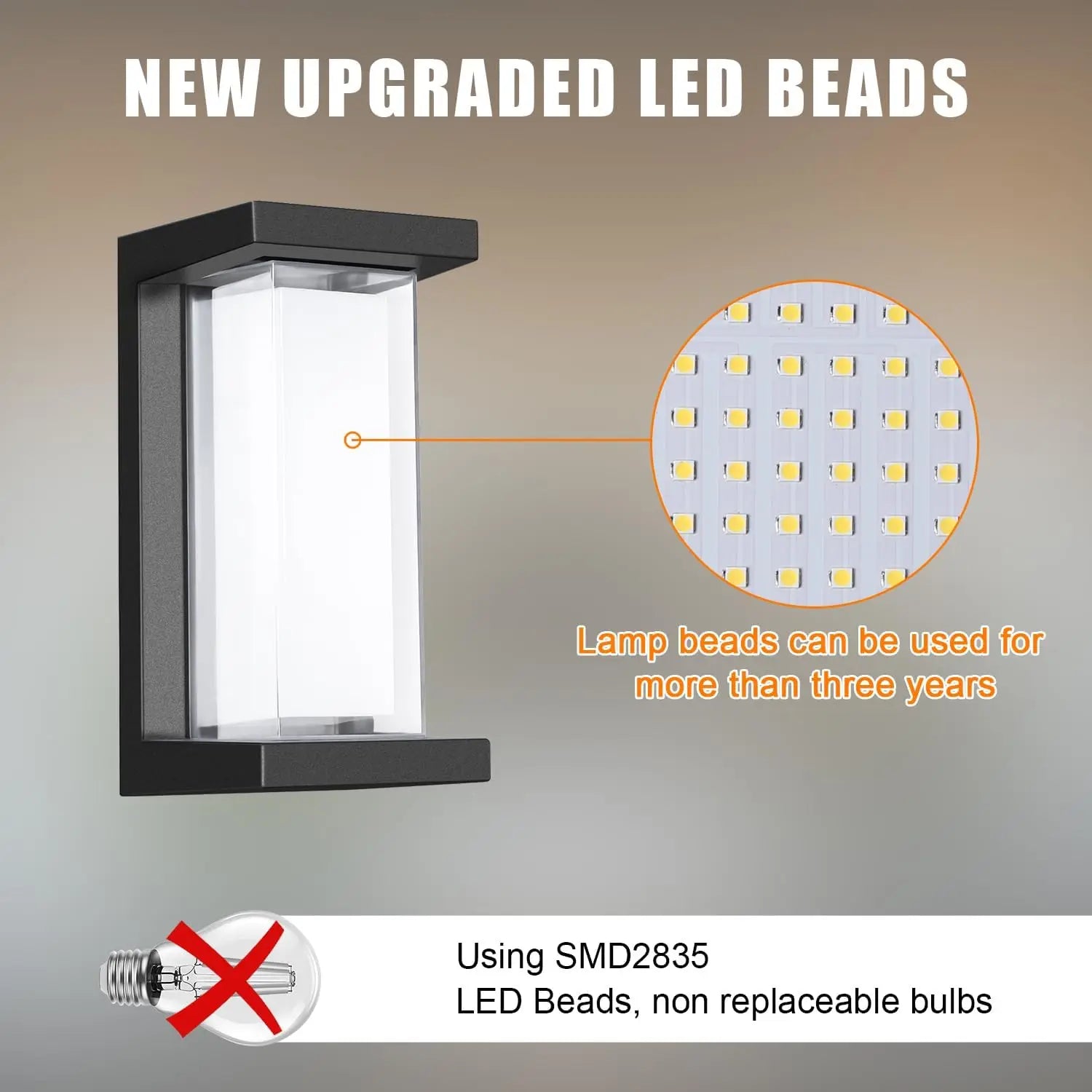 18W Outdoor Black Sconce Lighting Fixtures (6 Pack)