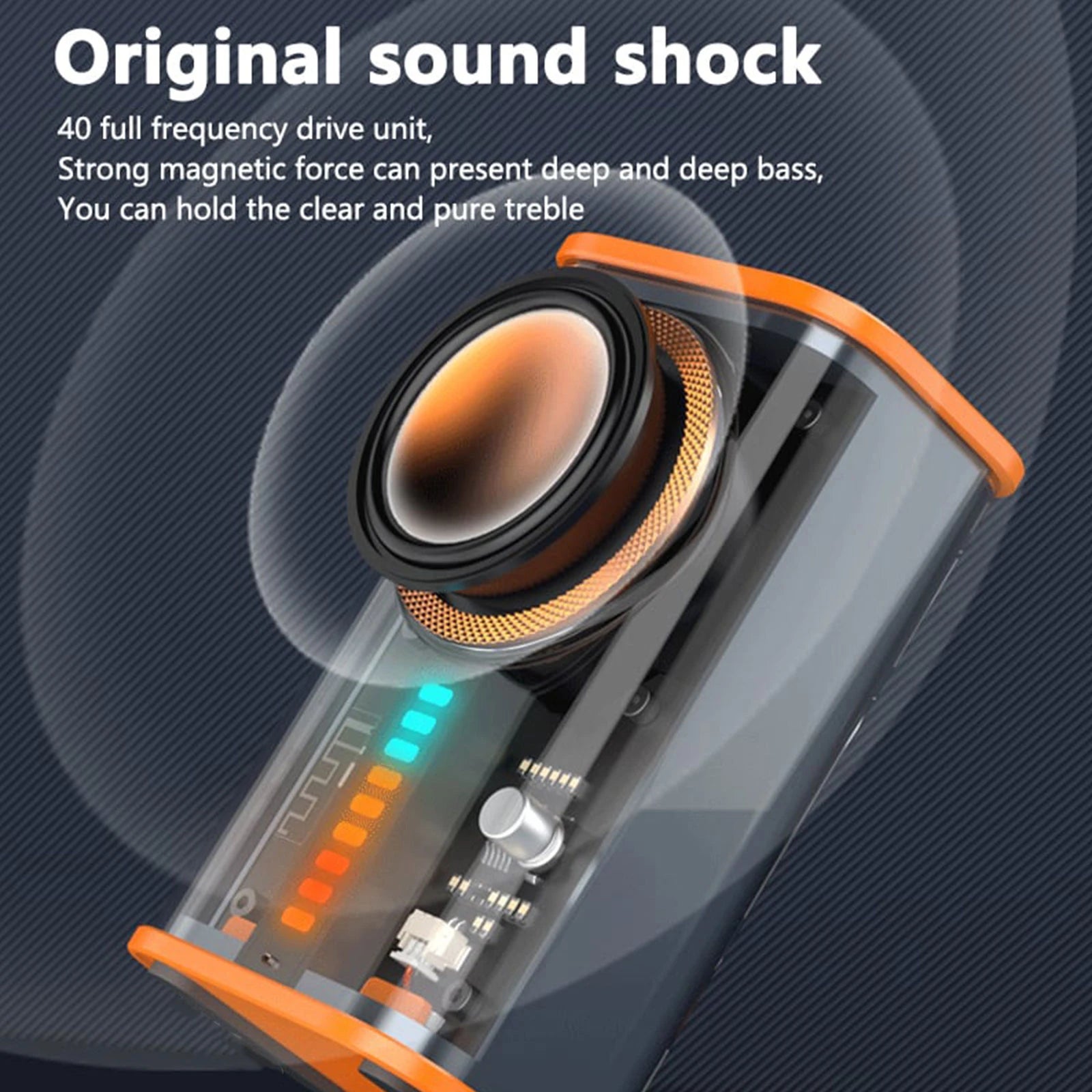 K07 Transparent Mecha Bluetooth Speaker