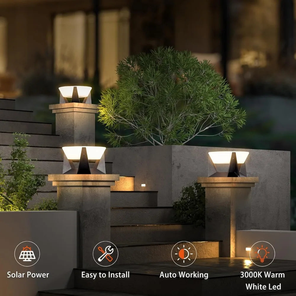 Modern Solar Post Cap Light