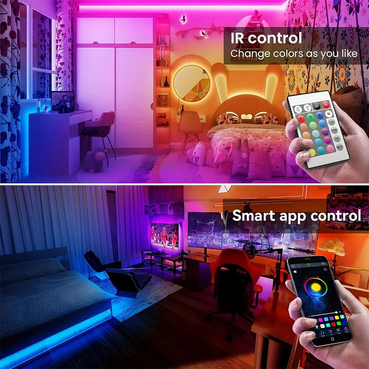 30LEDS/m 5050 RGB LED Strip with Bluetooth App Control