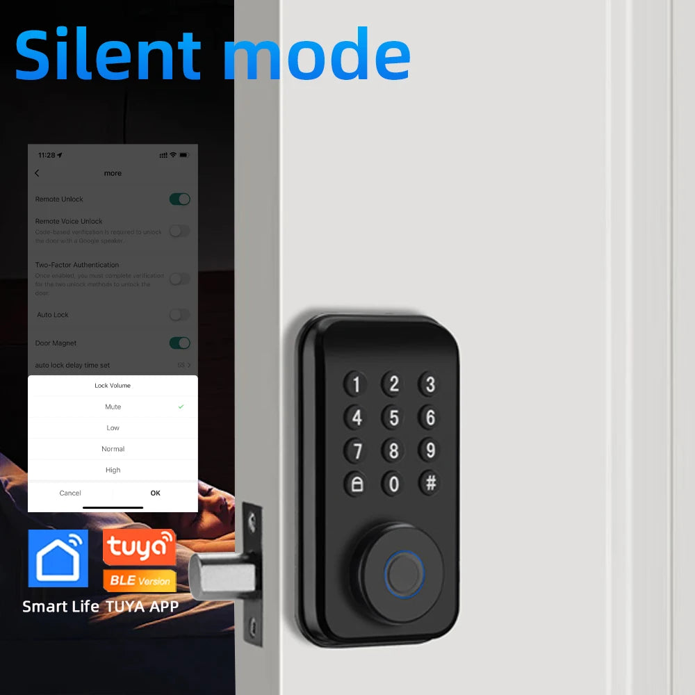 RAYKUBE Smart Fingerprint Deadbolt Lock