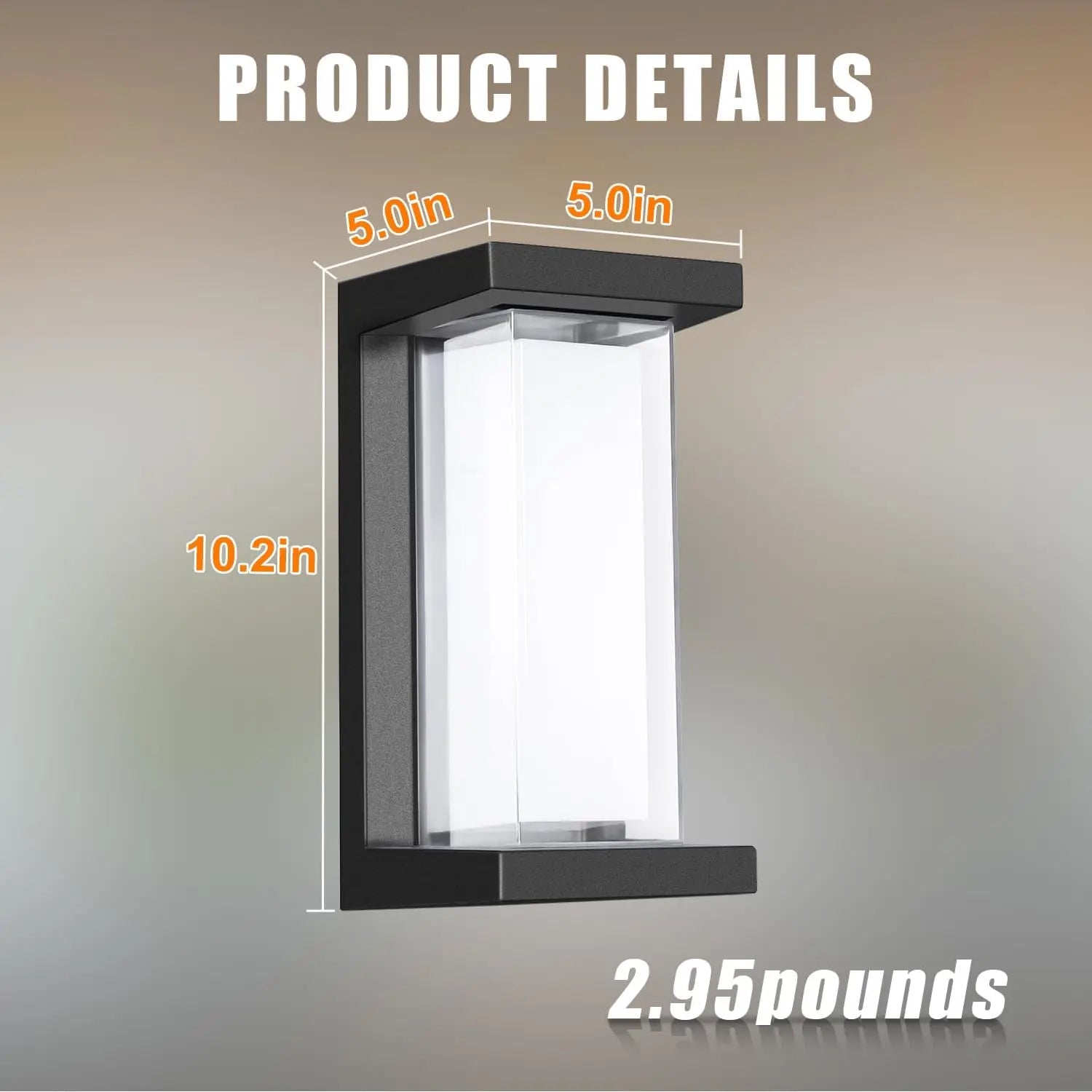 18W Outdoor Black Sconce Lighting Fixtures (6 Pack)
