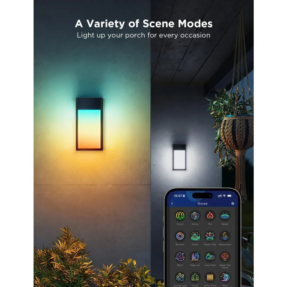 Smart RGBIC Outdoor Wall Light