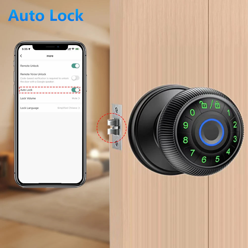RAYKUBE Q6 Smart Fingerprint Door Lock