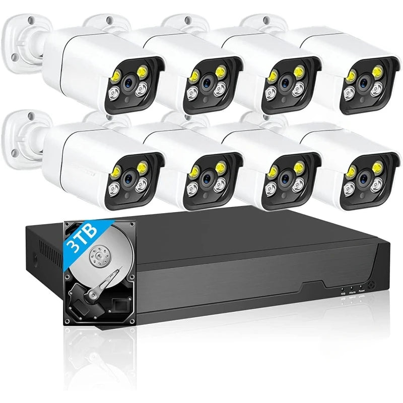 4K CCTV Security Camera System (8pcs)